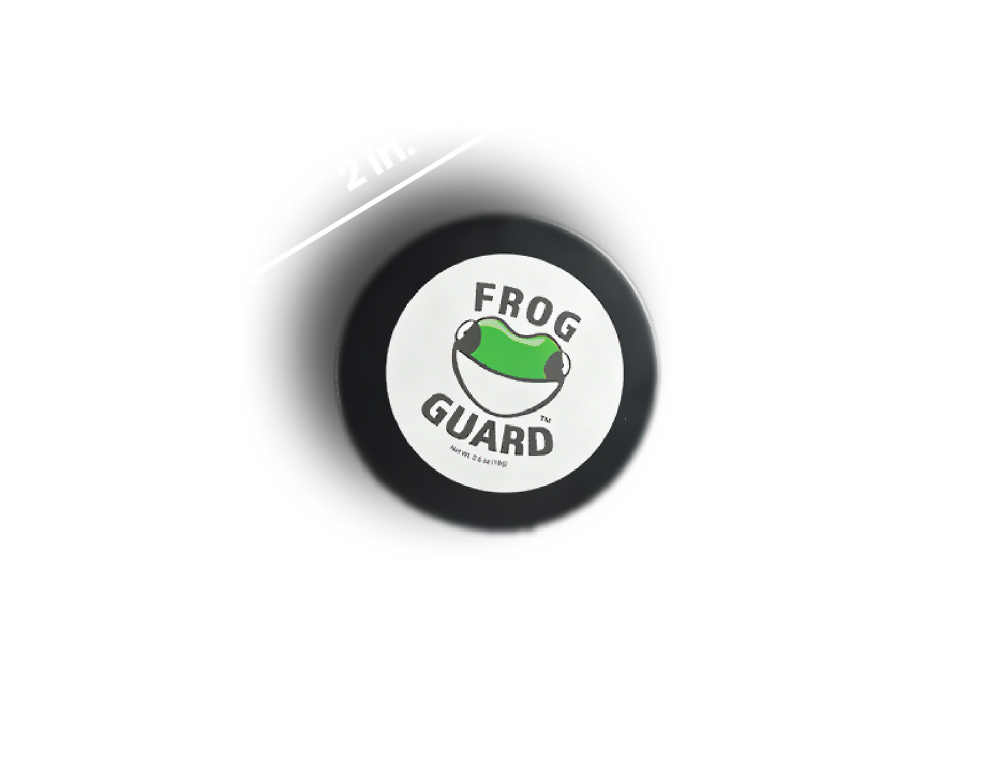 Frog Guard product on a white background being measured