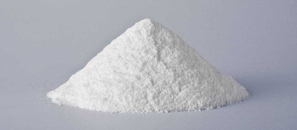 Pile of zinc oxide on a gray background